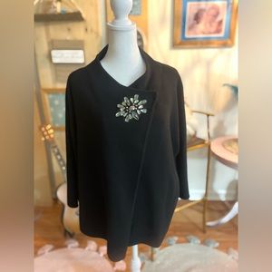 NWOT classic cardigan with brooch .